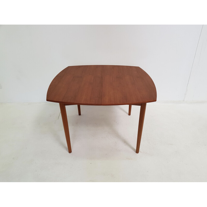 Vintage teak square dining table 1960 