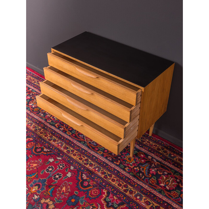 Vintage walnut chest of drawers 1950s