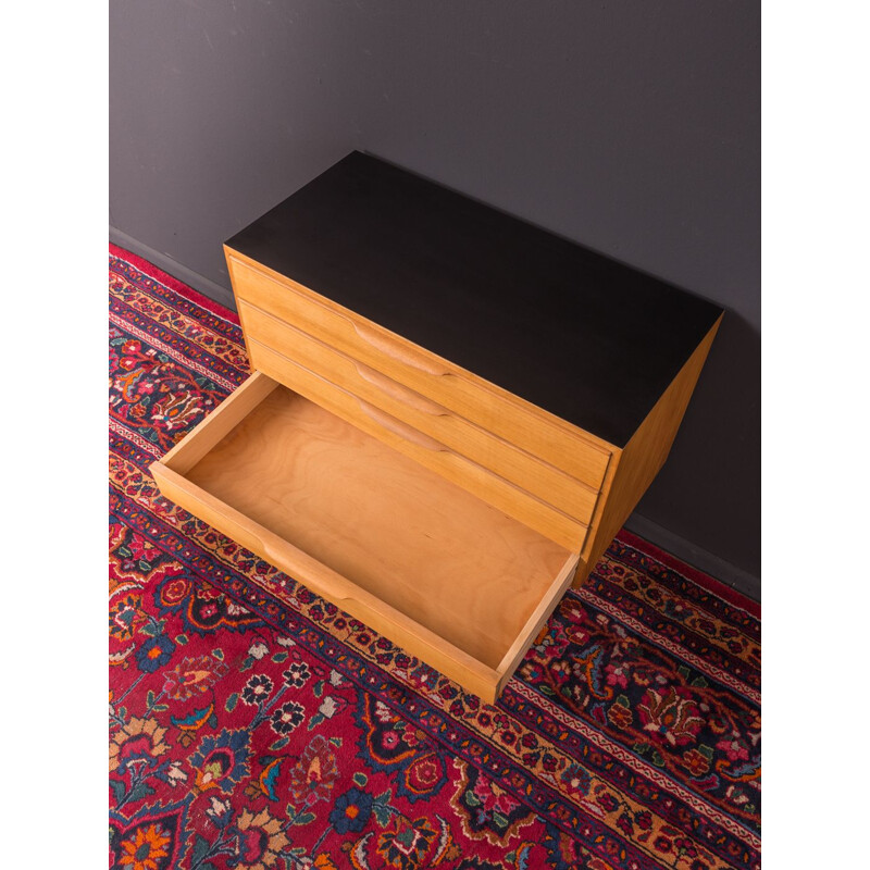 Vintage walnut chest of drawers 1950s