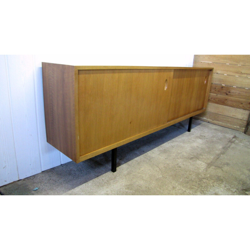 Vintage german sideboard for WK in wood and metal 1960s