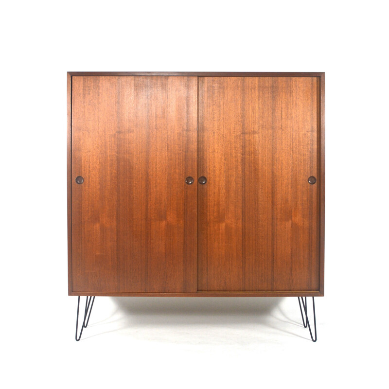 Ab Karl Andersson teak and metal highboard, Borge MOGENSEN - 1950s