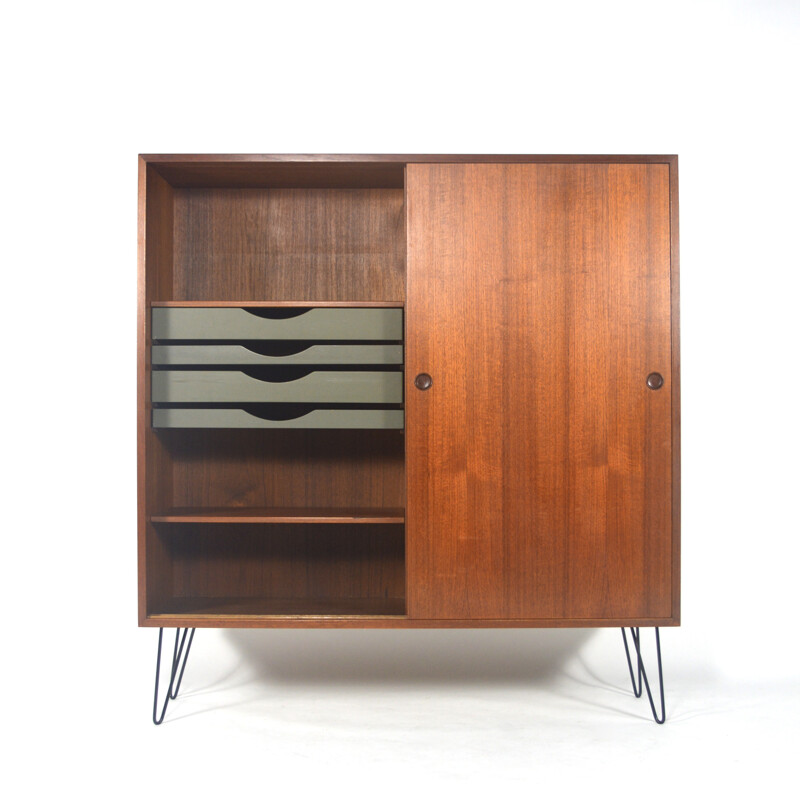 Ab Karl Andersson teak and metal highboard, Borge MOGENSEN - 1950s