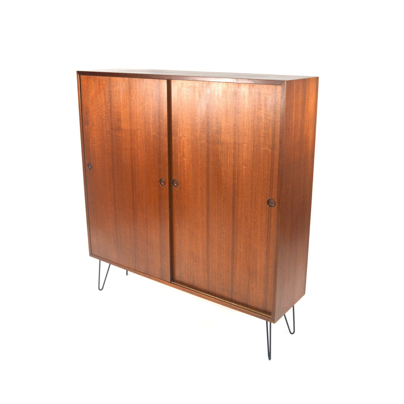 Ab Karl Andersson teak and metal highboard, Borge MOGENSEN - 1950s