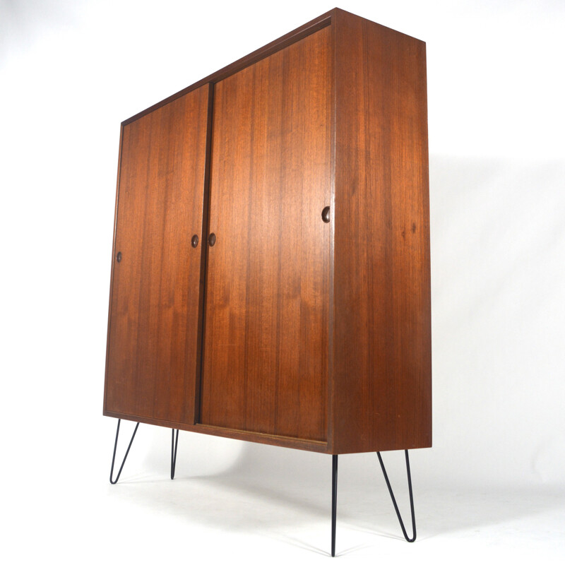 Ab Karl Andersson teak and metal highboard, Borge MOGENSEN - 1950s