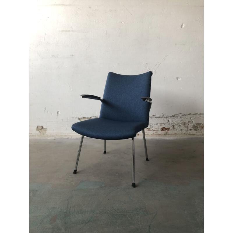 Fauteuil vintage en chrome par Martin de Wit pour Gispen 1960s