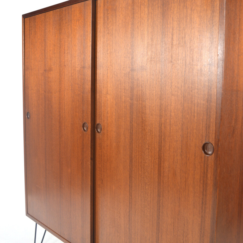 Ab Karl Andersson teak and metal highboard, Borge MOGENSEN - 1950s