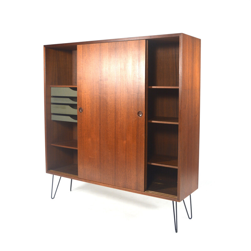 Ab Karl Andersson teak and metal highboard, Borge MOGENSEN - 1950s