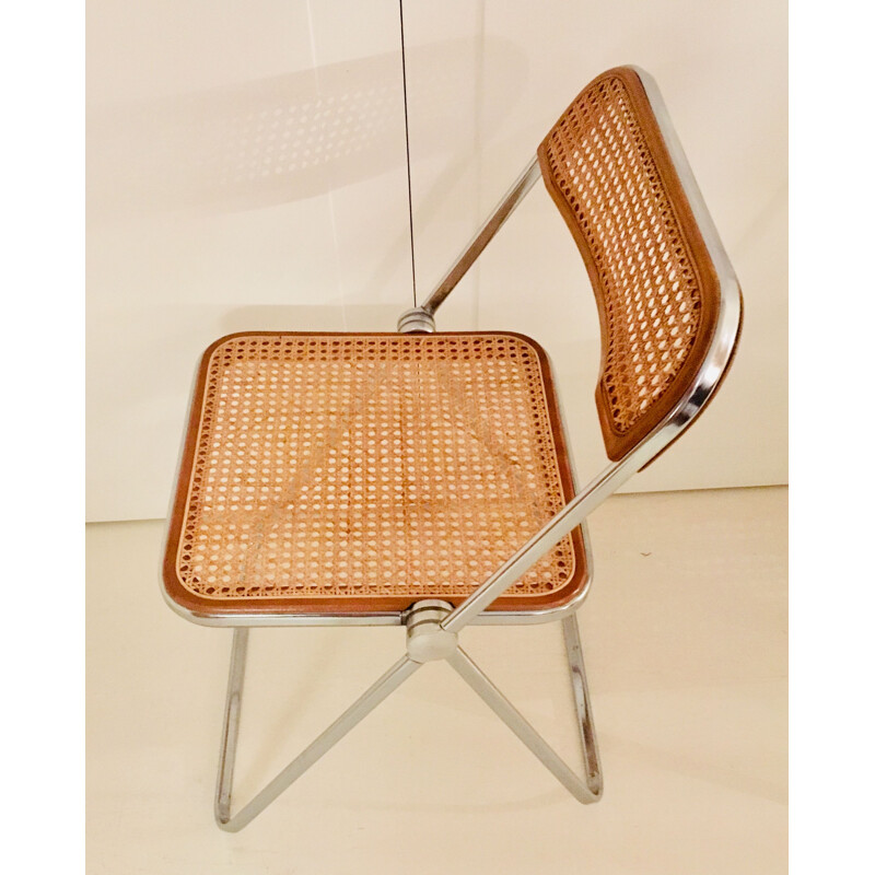 Set of 4 vintage folding chairs Plia by Giancarlo Piretti for Castelli 1960s