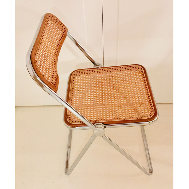 Set of 4 vintage folding chairs Plia by Giancarlo Piretti for Castelli 1960s