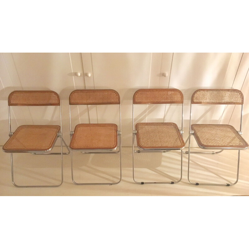 Set de 4 chaises pliantes vintage Plia par Giancarlo Piretti pour Castelli 1960s