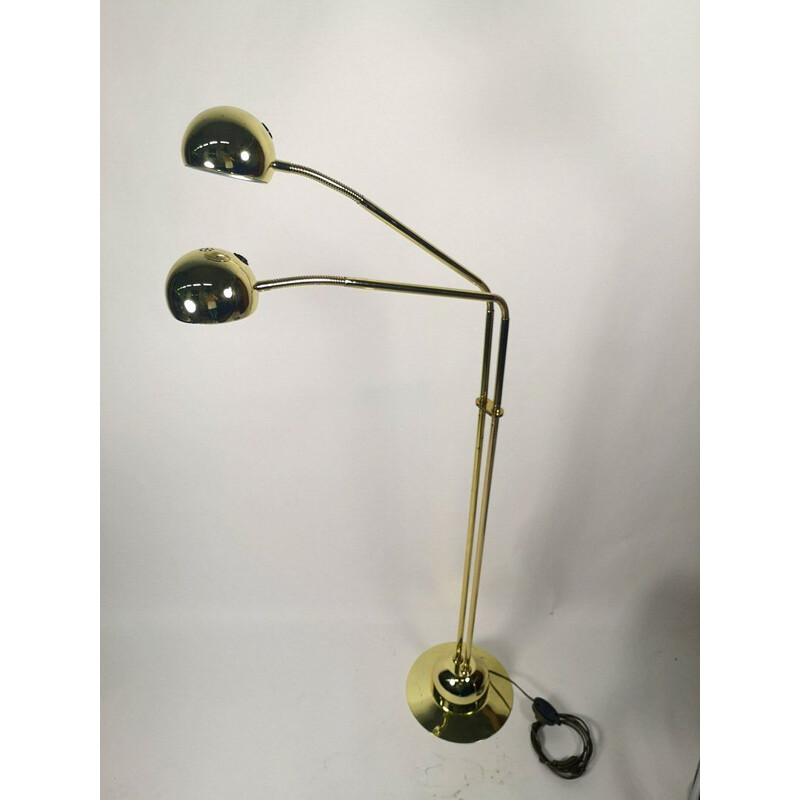 Vintage floor lamp in brass-plated 1970s