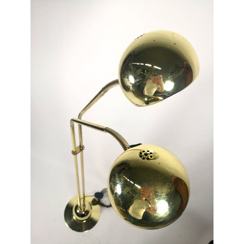 Vintage floor lamp in brass-plated 1970s