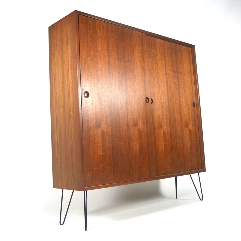 Ab Karl Andersson teak and metal highboard, Borge MOGENSEN - 1950s