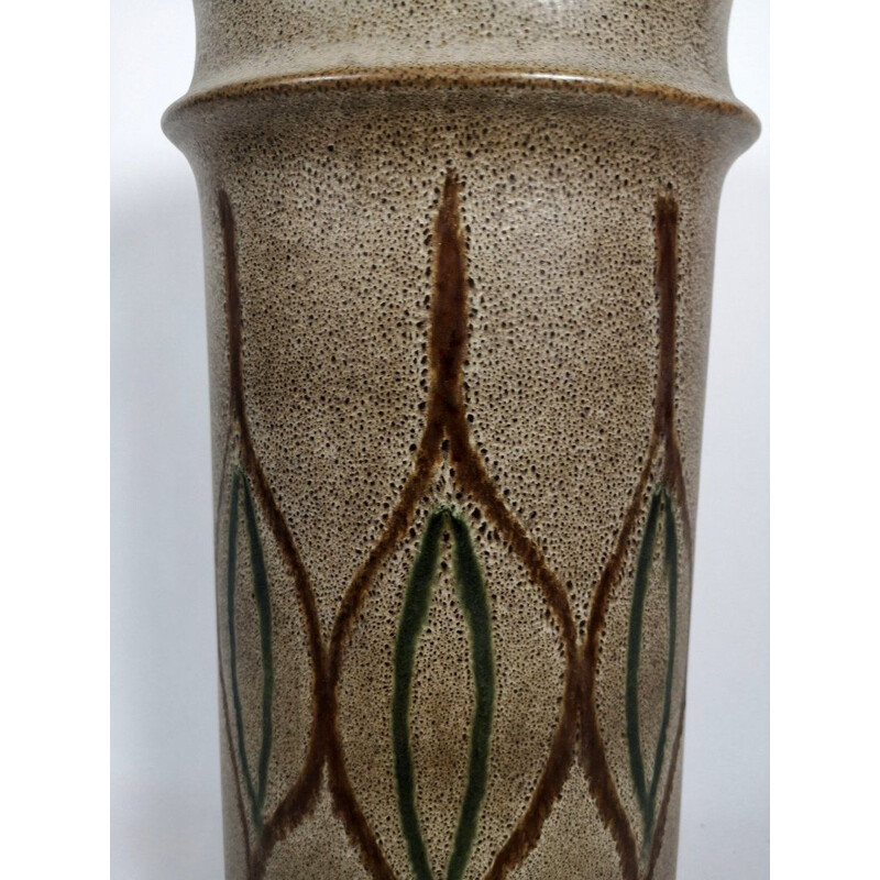 Vaso de vidro cerâmico vintage, 1970