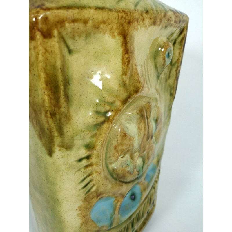 Vase vintage en pyrogranite de Zsolnay, années 70