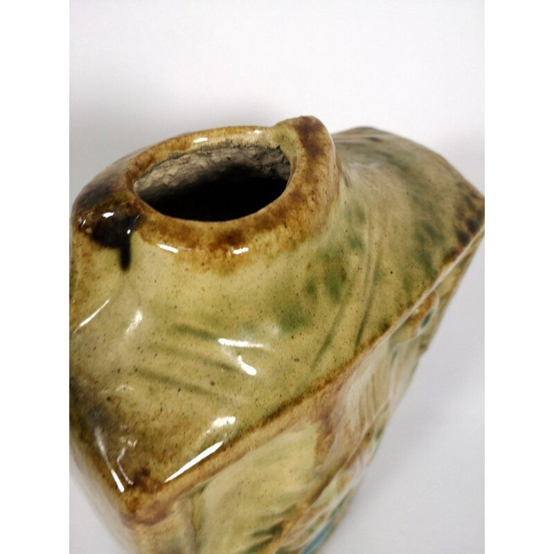 Vase vintage en pyrogranite de Zsolnay, années 70