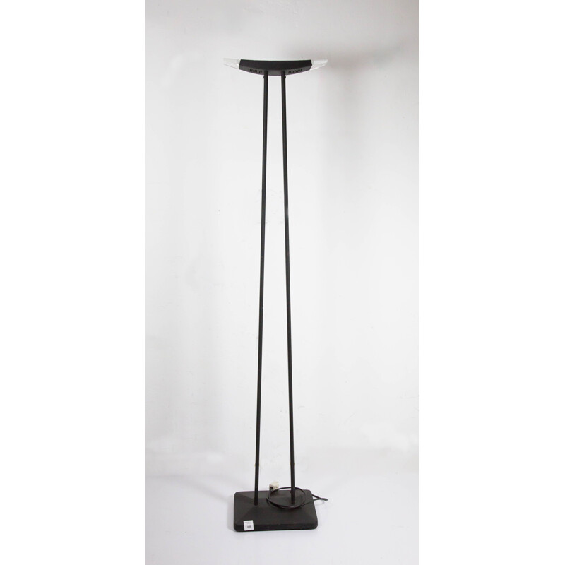 Vintage black floor lamp in steel