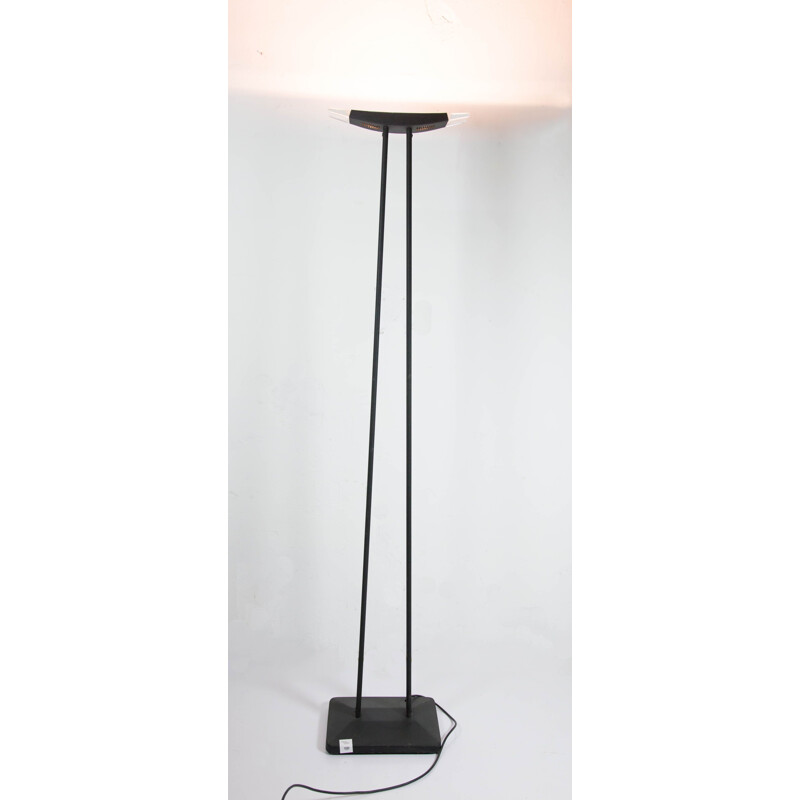Vintage black floor lamp in steel