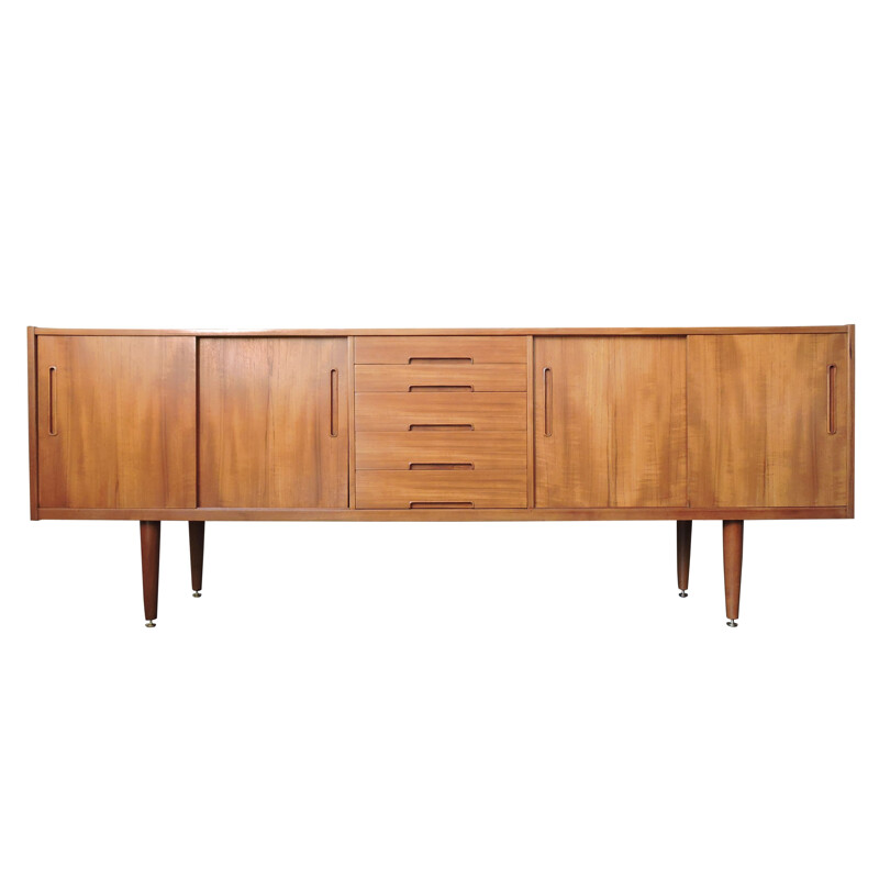 Enfilade longue vintage en teck par Nils Jonsson pour Hugo Troeds