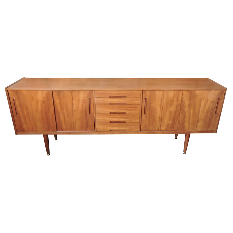 Vintage long sideboard in teak by Nils Jonsson for Hugo Troeds