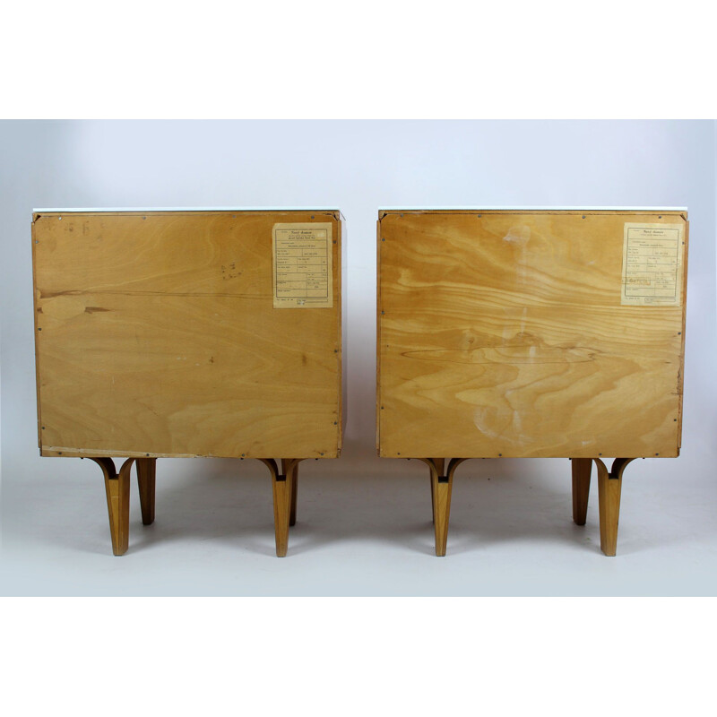 2 tables de chevet vintage par Novy,1970