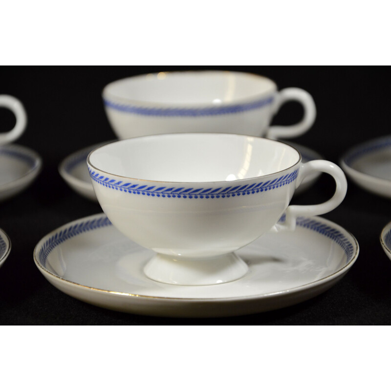 Vintage porcelain tea set by Gio Ponti for Richard Ginori,1930