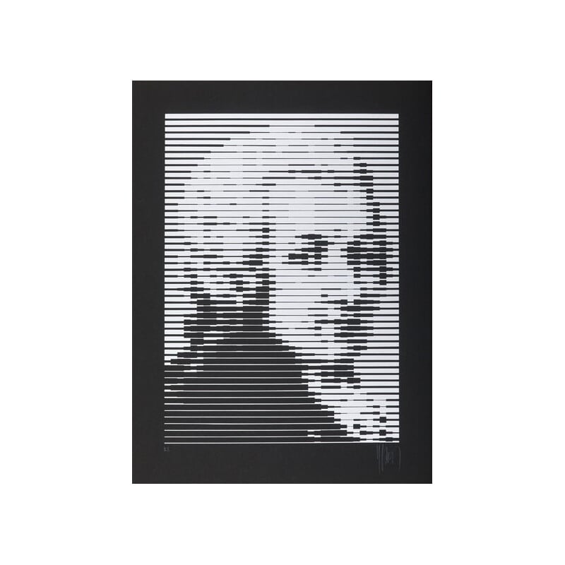 Sérigraphie authentique Mozart, Jean-Pierre YVARAL - 1980
