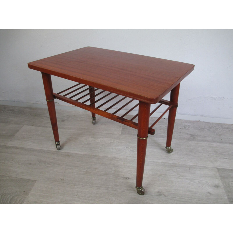 Danish vintage mahogany trolley,1970