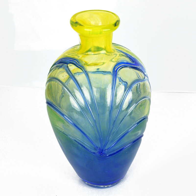 Vase vintage de Jiri Suhajek pour Mstisov Moser 1970