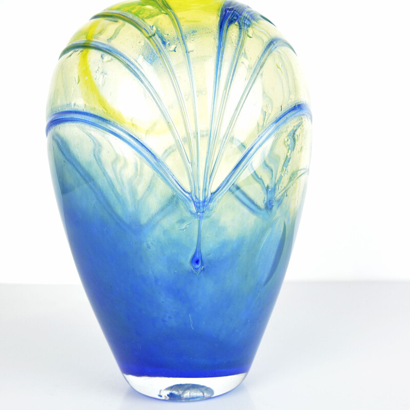 Vase vintage de Jiri Suhajek pour Mstisov Moser 1970