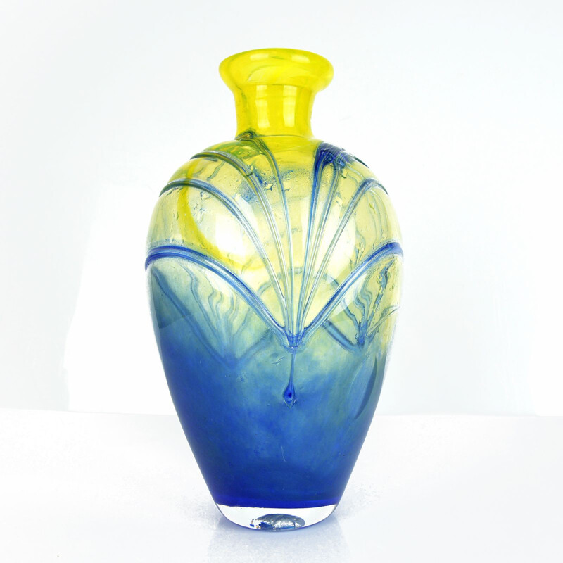 Vintage vase by Jiri Suhajek for Mstisov Moser 1970s