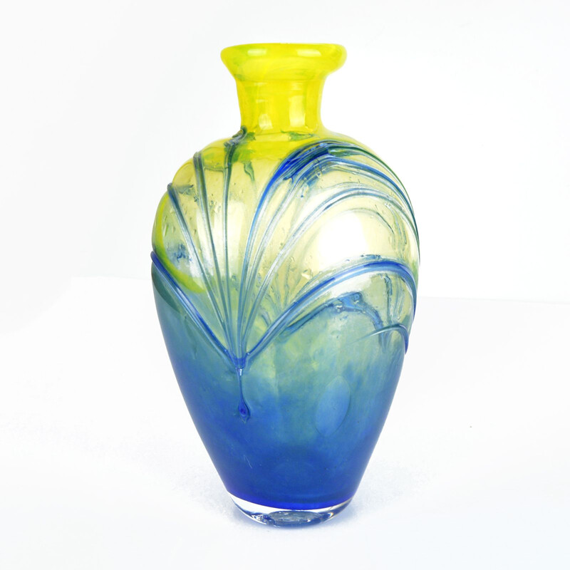 Vintage vase by Jiri Suhajek for Mstisov Moser 1970s