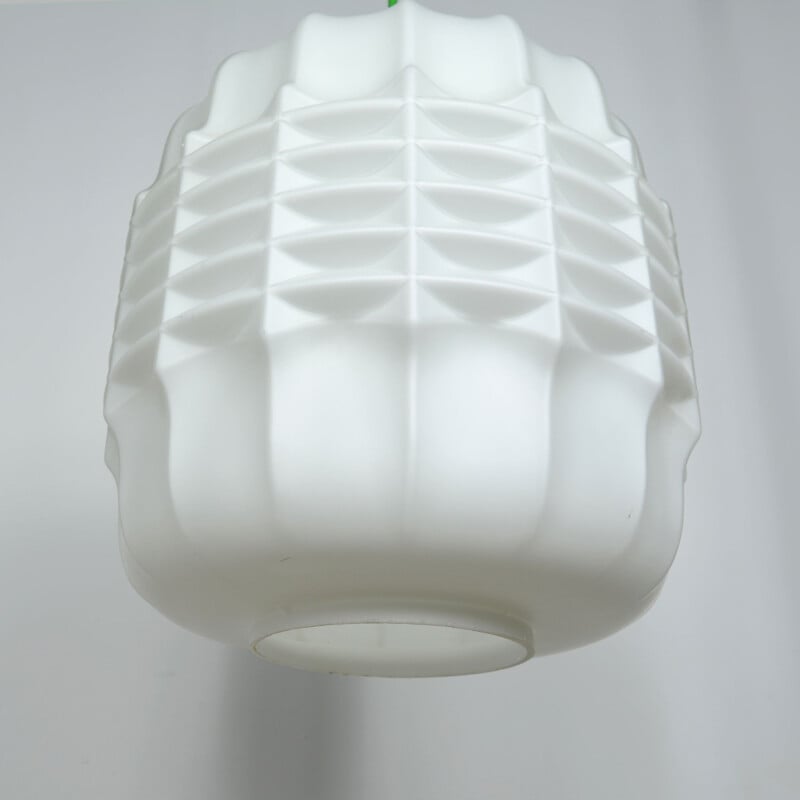 Vintage white pendant lamp by Kamenicky Senov 1960s