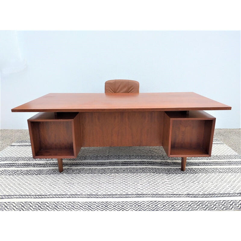 Large vintage rosewood desk 1960