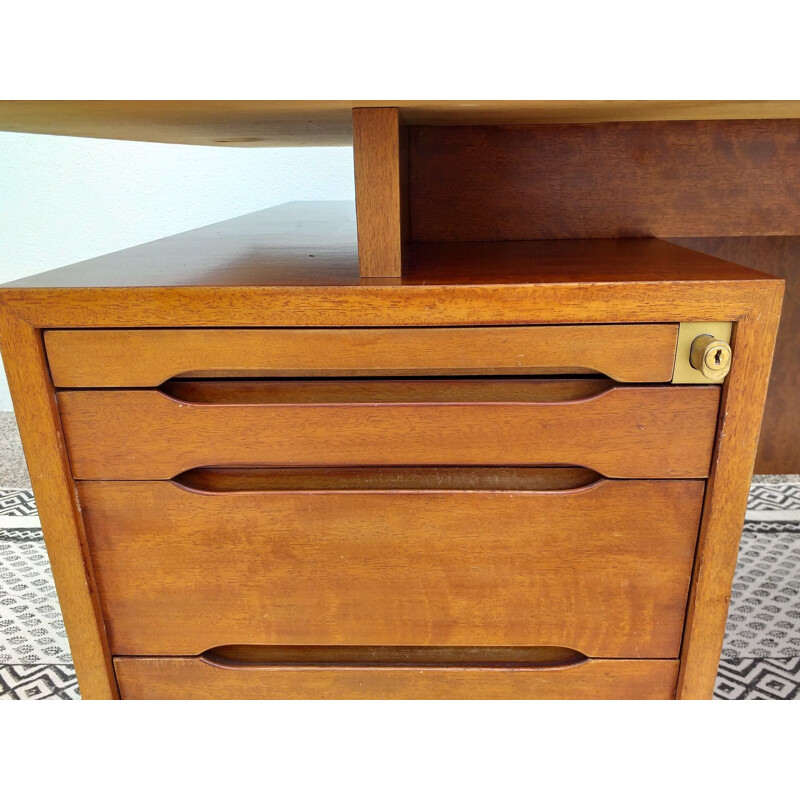 Large vintage rosewood desk 1960