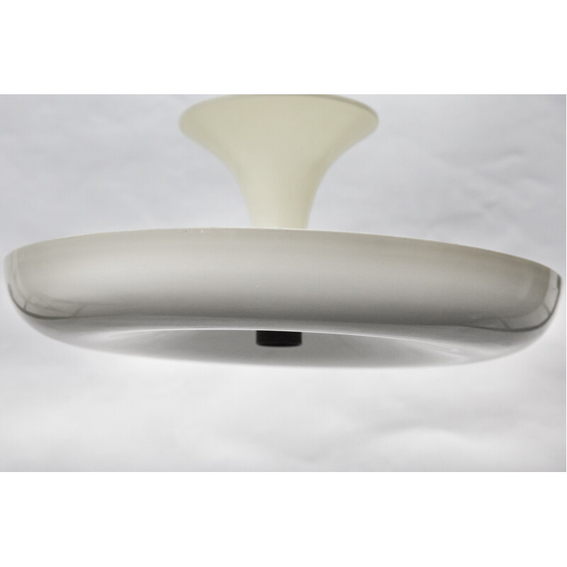 Vintage Space Age ceiling light in white aluminium 1960s