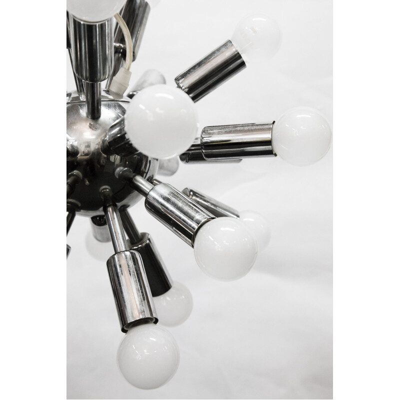 Vintage Sputnik chandelier in chrome plated 1960s