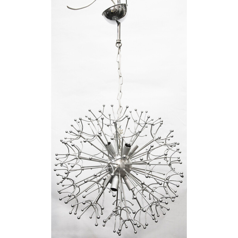 Vintage Dandelion chandelier in chrome 1970s