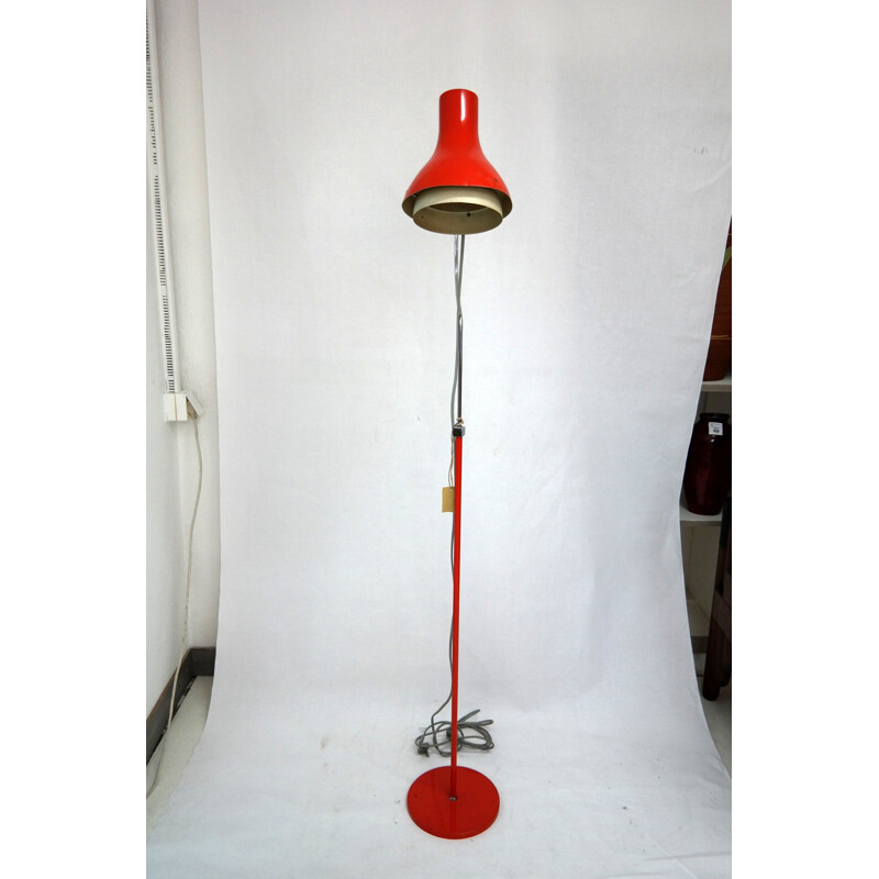 Vintage floor lamp red by Josef Hurka, 1970s