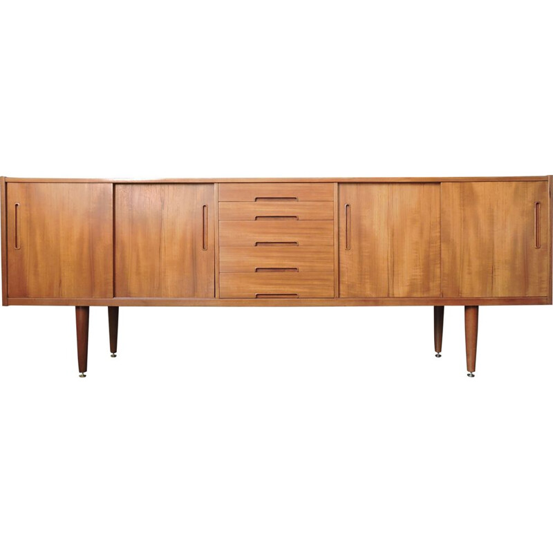 Vintage long sideboard in teak by Nils Jonsson for Hugo Troeds