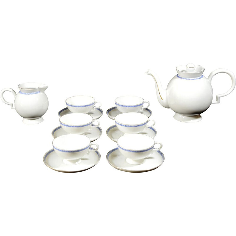 Vintage porcelain tea set by Gio Ponti for Richard Ginori,1930