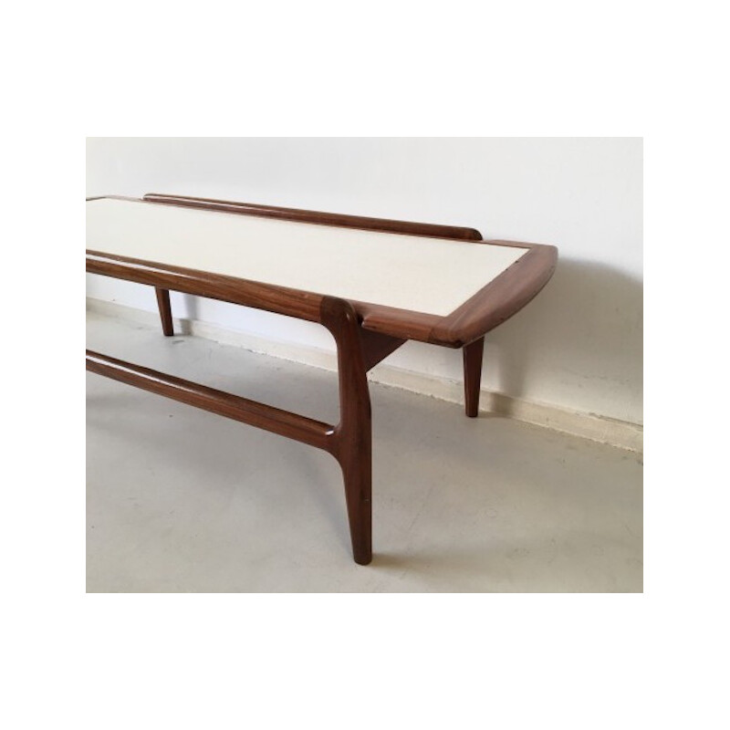 Vintage Scandinavian coffee table with reversible top - 1950s