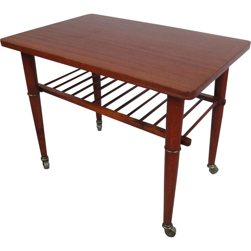 Danish vintage mahogany trolley,1970