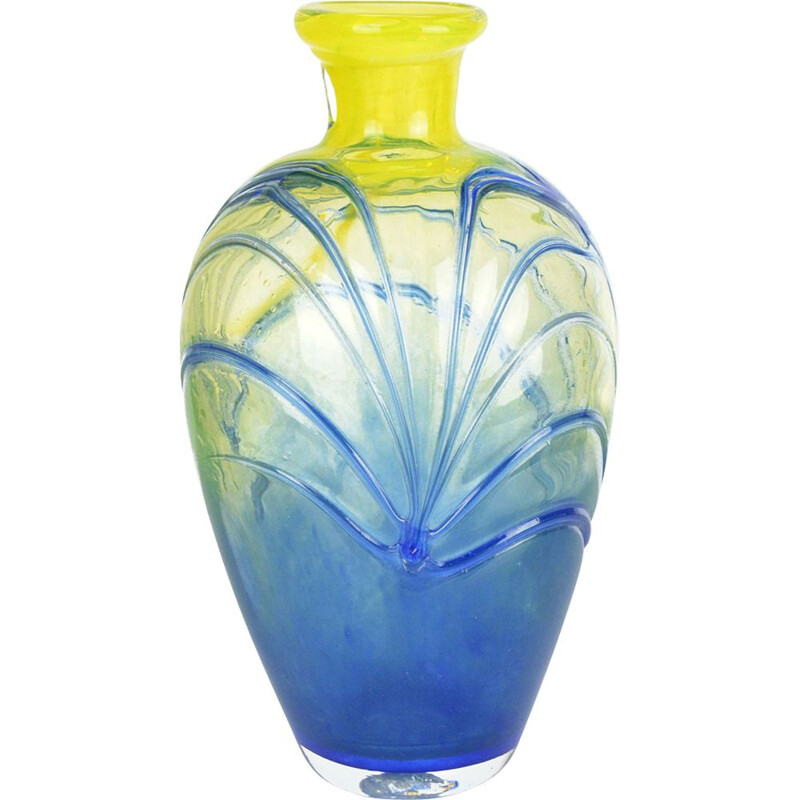 Vase vintage de Jiri Suhajek pour Mstisov Moser 1970