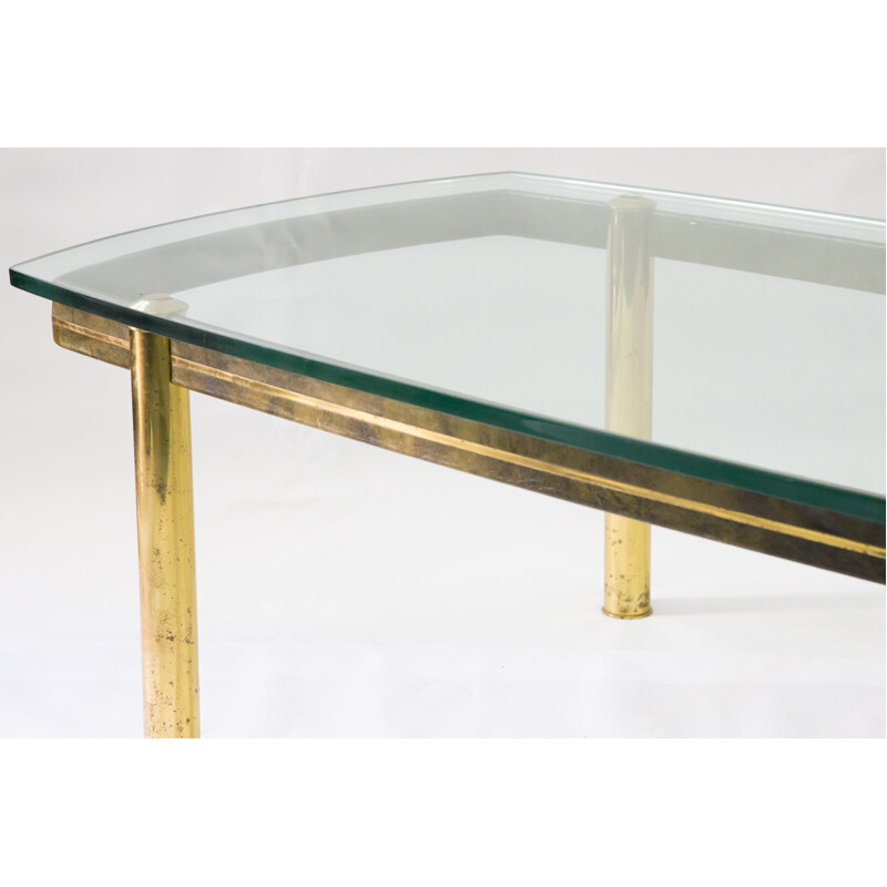 Vintage coffee table in glass, 1970s