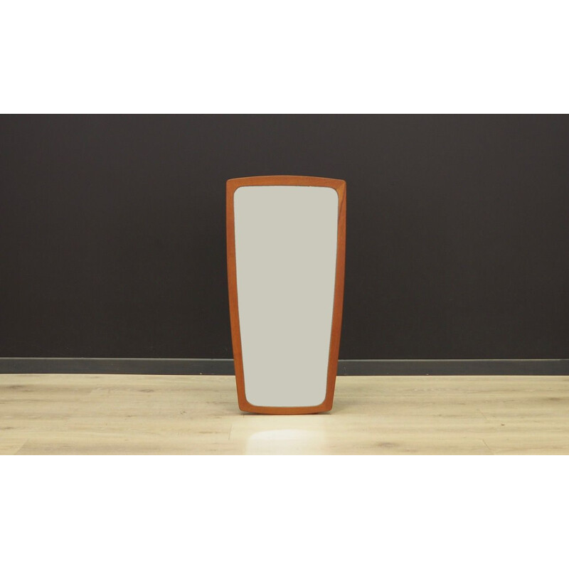 Miroir vintage en teck Scandinave 1960-70s