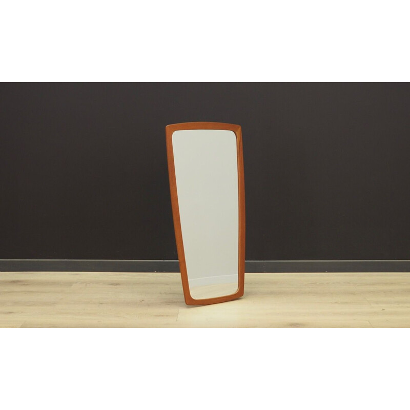 Vintage mirror in teak Scandinavian 1960-70s