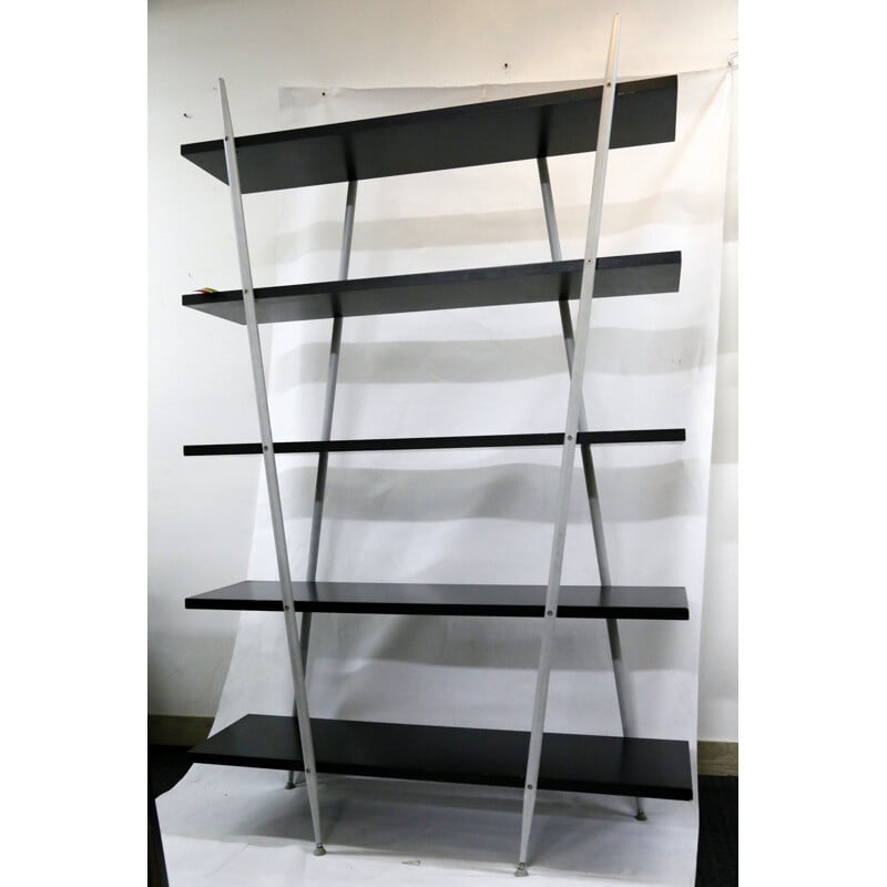 Vintage black and grey shelf from the 80s