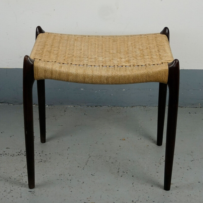 Scandinavian vintage stool in rosewood by Niels Otto Moller, 1960