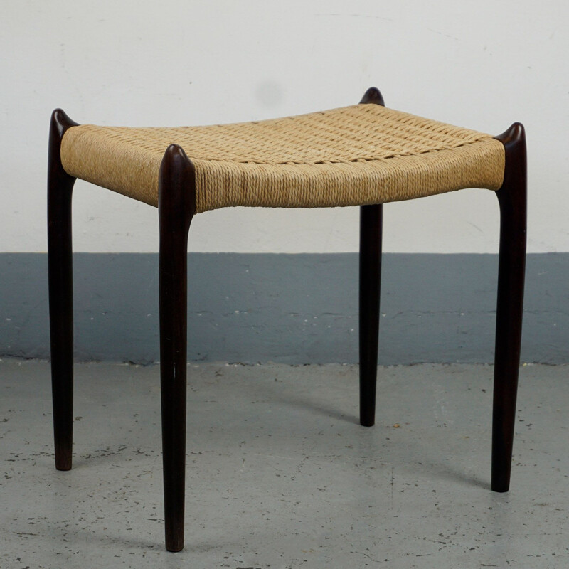 Scandinavian vintage stool in rosewood by Niels Otto Moller, 1960